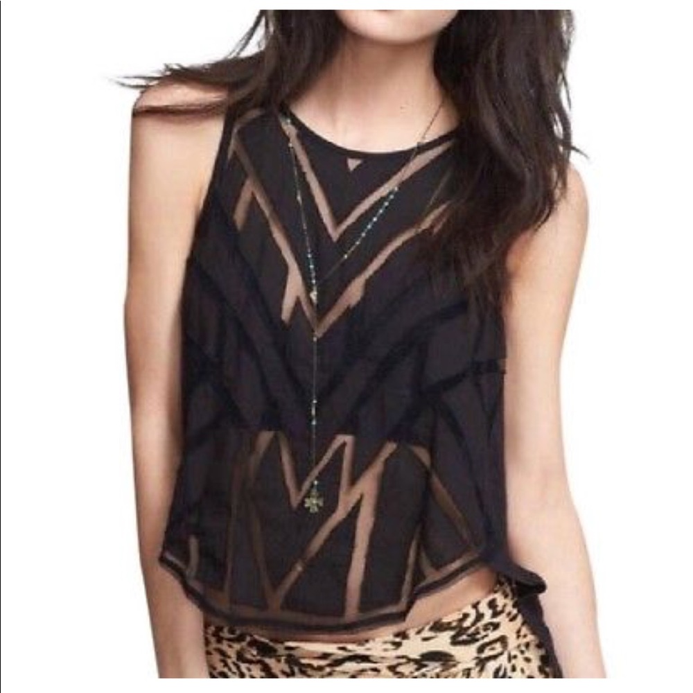 Free People Mesh Cropped Tank